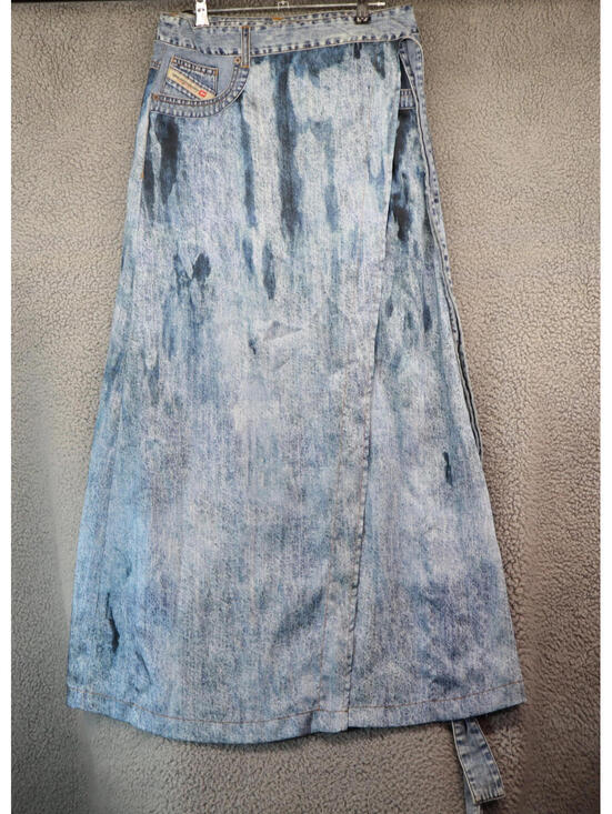 DIESEL Dresses & Skirts - Diesel Light Blue Acid-Wash Denim Maxi Skirt